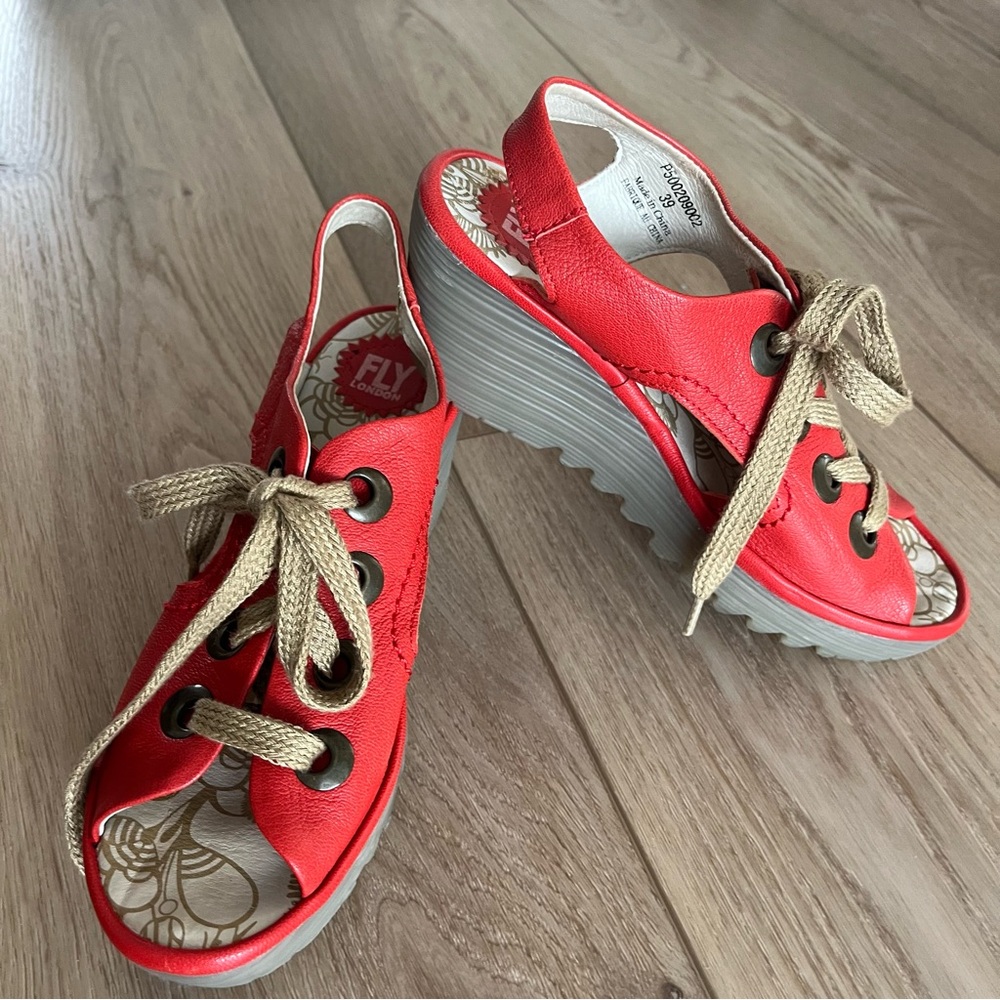 Fly London Ylva Lace Up Sandals